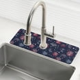 thumbnail image 1 of Yayeee Faucet Mat for Kitchen Sink 14.7" Diatomite Long Splash Guard Pad, Red and Blue Fireworks Pattern, 1 of 7