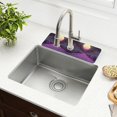 thumbnail image 1 of Yayeee Faucet Mat for Kitchen Sink 14.7" Diatomite Long Splash Guard Pad, Black Neon Road, 1 of 7
