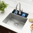 thumbnail image 1 of Yayeee Faucet Mat for Kitchen Sink 14.7" Diatomite Long Splash Guard Pad, Blue Butterfly, 1 of 7
