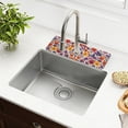 thumbnail image 1 of Yayeee Faucet Mat for Kitchen Sink 14.7" Diatomite Long Splash Guard Pad, Colorful Flowers Pattern, 1 of 7