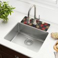 thumbnail image 1 of Yayeee Faucet Mat for Kitchen Sink 14.7" Diatomite Long Splash Guard Pad, Dark Tartan Pattern, 1 of 7