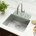 thumbnail image 1 of Yayeee Faucet Mat for Kitchen Sink 14.7" Diatomite Long Splash Guard Pad, Darker Leafy Pattern, 1 of 7