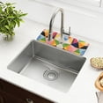 thumbnail image 1 of Yayeee Faucet Mat for Kitchen Sink 14.7" Diatomite Long Splash Guard Pad, Minimalist Triangles, 1 of 7