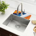 thumbnail image 1 of Yayeee Faucet Mat for Kitchen Sink 14.7" Diatomite Long Splash Guard Pad, Orange Abstract Wavy, 1 of 7