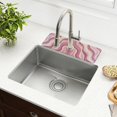 thumbnail image 1 of Yayeee Faucet Mat for Kitchen Sink 14.7" Diatomite Long Splash Guard Pad, Pink Brown Pattern, 1 of 7