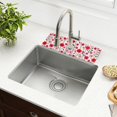 thumbnail image 1 of Yayeee Faucet Mat for Kitchen Sink 14.7" Diatomite Long Splash Guard Pad, Pink Floral, 1 of 7
