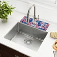 thumbnail image 1 of Yayeee Faucet Mat for Kitchen Sink 14.7" Diatomite Long Splash Guard Pad, Pink Flowers Pattern, 1 of 7