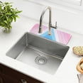 thumbnail image 1 of Yayeee Faucet Mat for Kitchen Sink 14.7" Diatomite Long Splash Guard Pad, Pink Gradient, 1 of 7