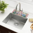 thumbnail image 1 of Yayeee Faucet Mat for Kitchen Sink 14.7" Diatomite Long Splash Guard Pad, Pink Seaside Boat, 1 of 7