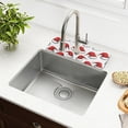 thumbnail image 1 of Yayeee Faucet Mat for Kitchen Sink 14.7" Diatomite Long Splash Guard Pad, Red Santa Hats Pattern, 1 of 7