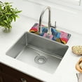 thumbnail image 1 of Yayeee Faucet Mat for Kitchen Sink 14.7" Diatomite Long Splash Guard Pad, Stripes Pattern, 1 of 7