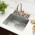 thumbnail image 1 of Yayeee Faucet Mat for Kitchen Sink 14.7" Diatomite Long Splash Guard Pad, Yellow Checkered Daisy, 1 of 7
