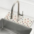 thumbnail image 1 of Yayeee Faucet Mat for Kitchen Sink 30" Diatomite Long Splash Guard Pad, Beige Cartoon Planes Pattern, 1 of 7