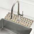 thumbnail image 1 of Yayeee Faucet Mat for Kitchen Sink 30" Diatomite Long Splash Guard Pad, Beige Floral Pattern, 2 Pack, 1 of 7