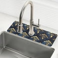 thumbnail image 1 of Yayeee Faucet Mat for Kitchen Sink 30" Diatomite Long Splash Guard Pad, Blue Art Pattern, 2 Pack, 1 of 7