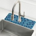thumbnail image 1 of Yayeee Faucet Mat for Kitchen Sink 30" Diatomite Long Splash Guard Pad, Blue Forest Cat Pattern, 1 of 7