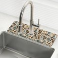 thumbnail image 1 of Yayeee Faucet Mat for Kitchen Sink 30" Diatomite Long Splash Guard Pad, Brown Bird Floral Pattern, 1 of 7