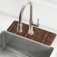 thumbnail image 1 of Yayeee Faucet Mat for Kitchen Sink 30" Diatomite Long Splash Guard Pad, Brown Tribal Pattern, 2 Pack, 1 of 7