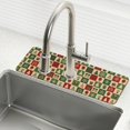 thumbnail image 1 of Yayeee Faucet Mat for Kitchen Sink 30" Diatomite Long Splash Guard Pad, Christmas Plaid Pattern, 1 of 7