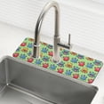 thumbnail image 1 of Yayeee Faucet Mat for Kitchen Sink 30" Diatomite Long Splash Guard Pad, Cute Monsters Pattern, 2 Pack, 1 of 7