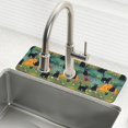thumbnail image 1 of Yayeee Faucet Mat for Kitchen Sink 30" Diatomite Long Splash Guard Pad, Floral Black Cats Pattern, 2 Pack, 1 of 7