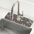 thumbnail image 1 of Yayeee Faucet Mat for Kitchen Sink 30" Diatomite Long Splash Guard Pad, Floral Dogs Pattern, 1 of 7