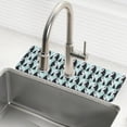 thumbnail image 1 of Yayeee Faucet Mat for Kitchen Sink 30" Diatomite Long Splash Guard Pad, Green Penguins Pattern, 2 Pack, 1 of 7