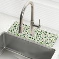thumbnail image 1 of Yayeee Faucet Mat for Kitchen Sink 30" Diatomite Long Splash Guard Pad, Green Triangles Pattern, 2 Pack, 1 of 7