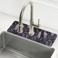 thumbnail image 1 of Yayeee Faucet Mat for Kitchen Sink 30" Diatomite Long Splash Guard Pad, Light Purple Flowers, 1 of 7