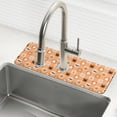 thumbnail image 1 of Yayeee Faucet Mat for Kitchen Sink 30" Diatomite Long Splash Guard Pad, Orange Ghost Plaid Pattern, 2 Pack, 1 of 7