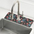 thumbnail image 1 of Yayeee Faucet Mat for Kitchen Sink 30" Diatomite Long Splash Guard Pad, Peony Dusk Pattern, 2 Pack, 1 of 7