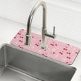 thumbnail image 1 of Yayeee Faucet Mat for Kitchen Sink 30" Diatomite Long Splash Guard Pad, Pink Cute Cherry Pattern, 1 of 7