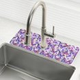 thumbnail image 1 of Yayeee Faucet Mat for Kitchen Sink 30" Diatomite Long Splash Guard Pad, Purple Butterfly Pattern, 1 of 7