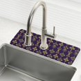 thumbnail image 1 of Yayeee Faucet Mat for Kitchen Sink 30" Diatomite Long Splash Guard Pad, Purple Flowers Pattern, 1 of 7