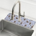 thumbnail image 1 of Yayeee Faucet Mat for Kitchen Sink 30" Diatomite Long Splash Guard Pad, Purple Otters Pattern, 1 of 7