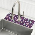thumbnail image 1 of Yayeee Faucet Mat for Kitchen Sink 30" Diatomite Long Splash Guard Pad, Purple Space Cat Pattern, 2 Pack, 1 of 7