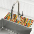 thumbnail image 1 of Yayeee Faucet Mat for Kitchen Sink 30" Diatomite Long Splash Guard Pad, Retro Abstract Pattern, 1 of 7