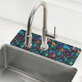 thumbnail image 1 of Yayeee Faucet Mat for Kitchen Sink 30" Diatomite Long Splash Guard Pad, Stained Glass Pattern, 2 Pack, 1 of 7