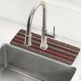 thumbnail image 1 of Yayeee Faucet Mat for Kitchen Sink 30" Diatomite Long Splash Guard Pad, Tribal Geometric, 1 of 7