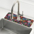 thumbnail image 1 of Yayeee Faucet Mat for Kitchen Sink 30" Diatomite Long Splash Guard Pad, Vibrant Flowers Pattern, 1 of 7