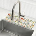 thumbnail image 1 of Yayeee Faucet Mat for Kitchen Sink 30" Diatomite Long Splash Guard Pad, Watercolor Wildflowers Pattern, 1 of 7