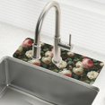 thumbnail image 1 of Yayeee Faucet Mat for Kitchen Sink 30" Diatomite Long Splash Guard Pad, White and Pink Roses, 1 of 7