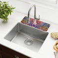 thumbnail image 1 of Yayeee Faucet Mat for Kitchen Sink 30" Diatomite Long Splash Guard Pad, Colorful Wavy Plaid, 1 of 7