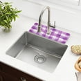 thumbnail image 1 of Yayeee Faucet Mat for Kitchen Sink 30" Diatomite Long Splash Guard Pad, Purple and White Pattern, 1 of 7