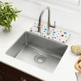thumbnail image 1 of Yayeee Faucet Mat for Kitchen Sink 30" Diatomite Long Splash Guard Pad, Red Simple Shapes, 1 of 7