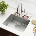 thumbnail image 1 of Yayeee Faucet Mat for Kitchen Sink 30" Diatomite Long Splash Guard Pad, White Abstract Triangles, 1 of 7