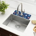 thumbnail image 1 of Yayeee Faucet Mat for Kitchen Sink 14.7" Diatomite Long Splash Guard Pad, Blue Jellyfish, 2 Pack, 1 of 7