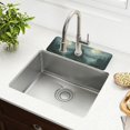 thumbnail image 1 of Yayeee Faucet Mat for Kitchen Sink 14.7" Diatomite Long Splash Guard Pad, Forest House, 2 Pack, 1 of 7