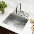 thumbnail image 1 of Yayeee Faucet Mat for Kitchen Sink 14.7" Diatomite Long Splash Guard Pad, Light Floral Pattern, 2 Pack, 1 of 7