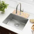 thumbnail image 1 of Yayeee Faucet Mat for Kitchen Sink 14.7" Diatomite Long Splash Guard Pad, White Stars Pattern, 2 Pack, 1 of 7
